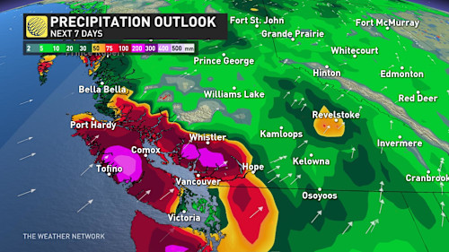 Atmospheric River Headed For B.C. Could Bring 100+mm Of Rain - The ...