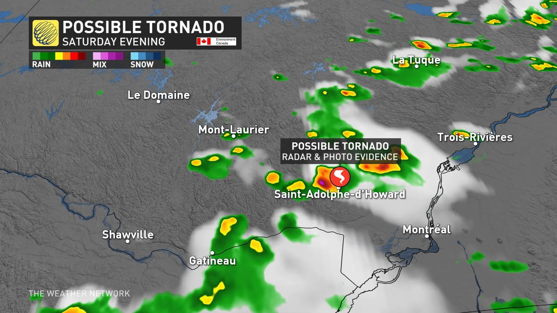Possible QC Tornado July 23 2022