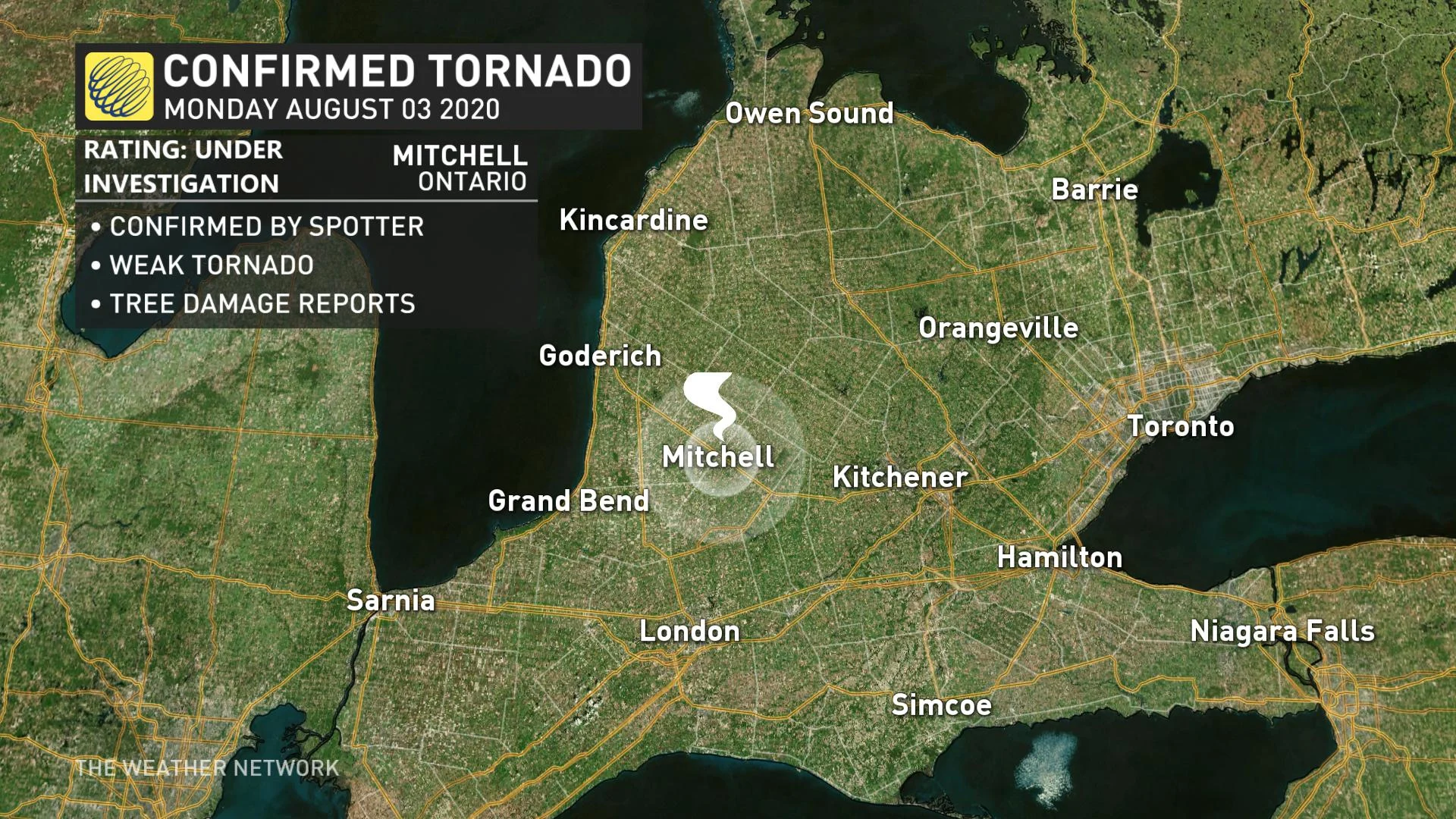 Monday tornado confirmed