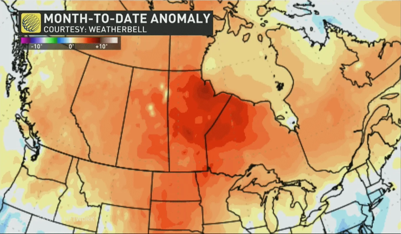 Manitoba Temperature Anomaly