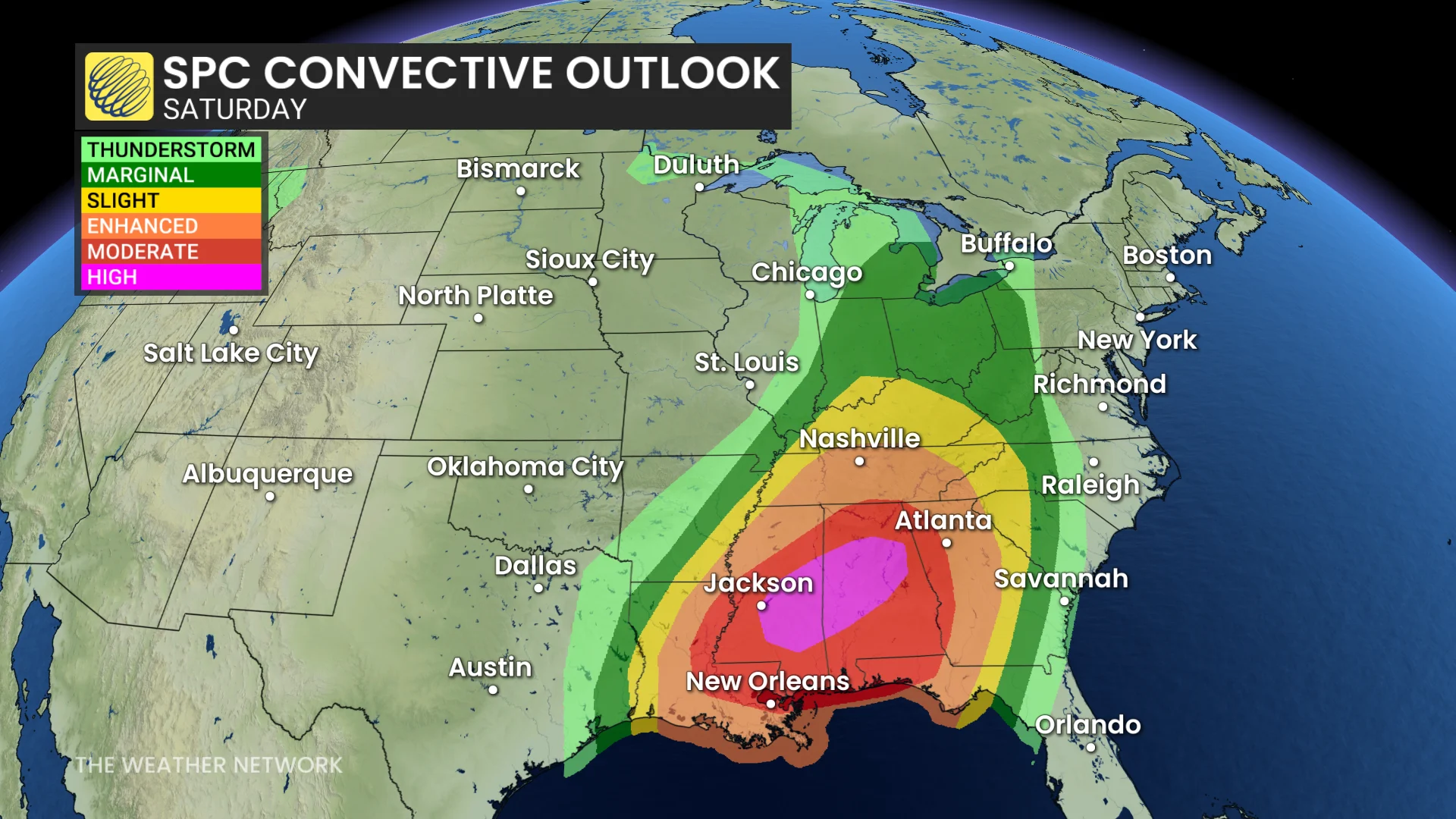 Saturday severe storms US