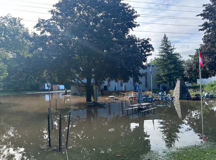 CBC - Flooding at Niagara on the Lake Royal Canadian Legion - Aug3