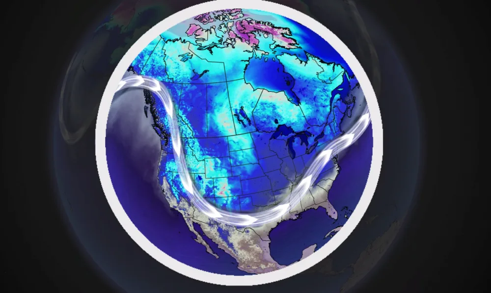 A wedge of Arctic air will flood over North America next week