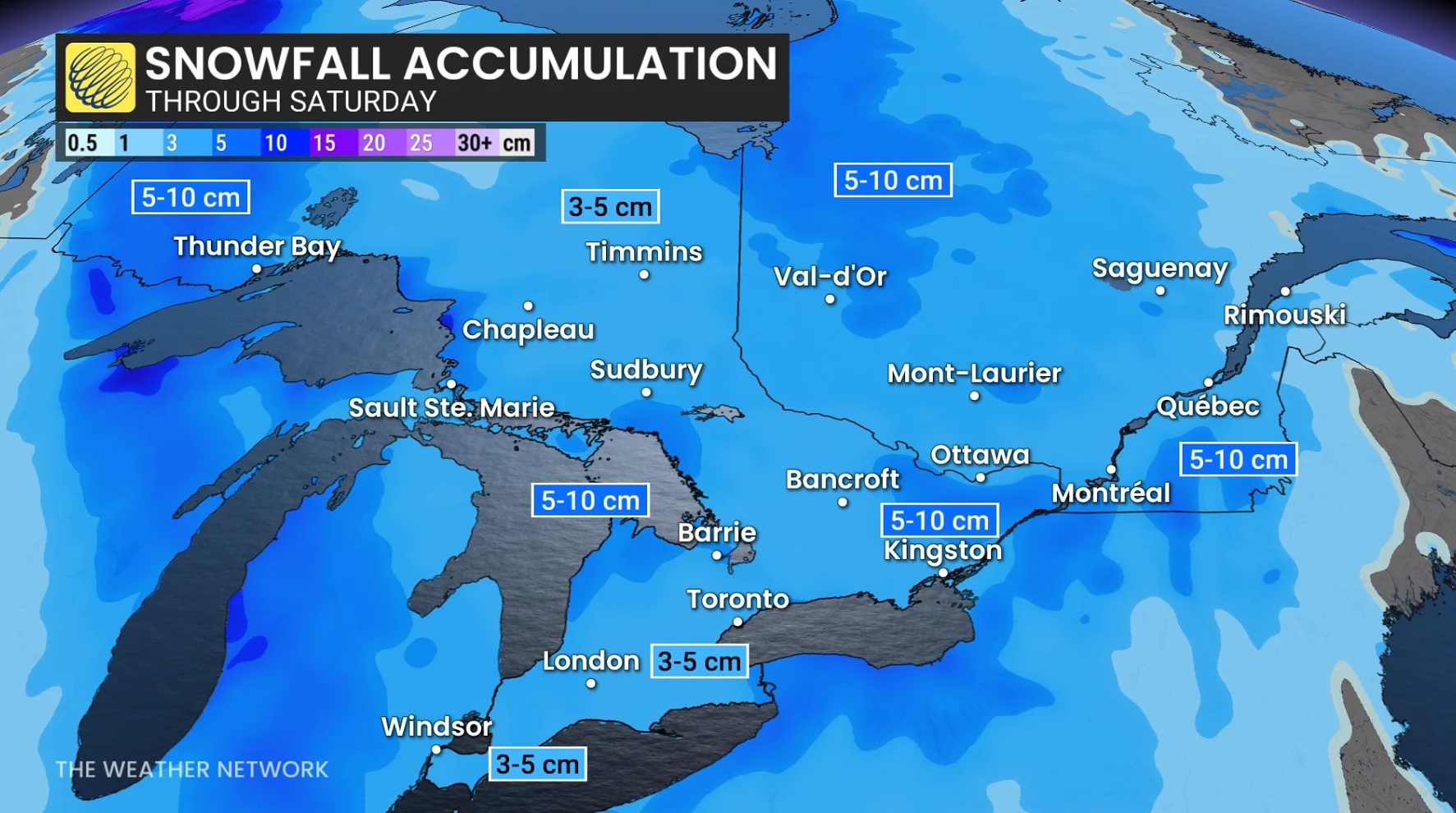 Baron - Ontario snow through Saturday - Feb 4