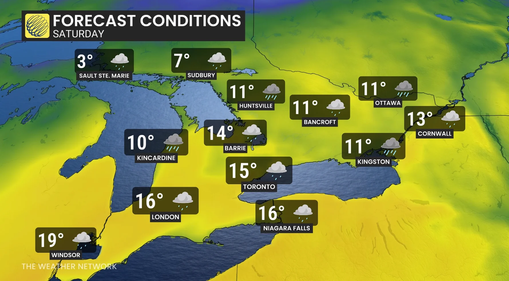 Ontario Saturday forecast temperatures and conditions - March 4, 2026 (reload)