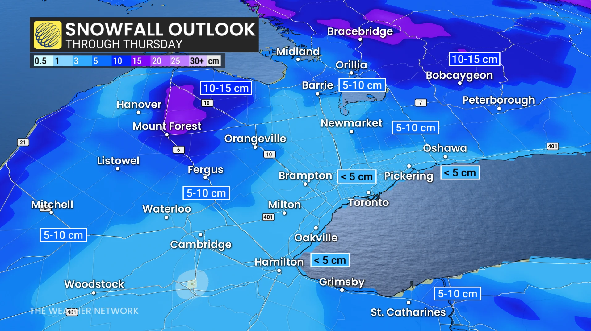 Baron - Ontario snow through Thursday - Jan 13