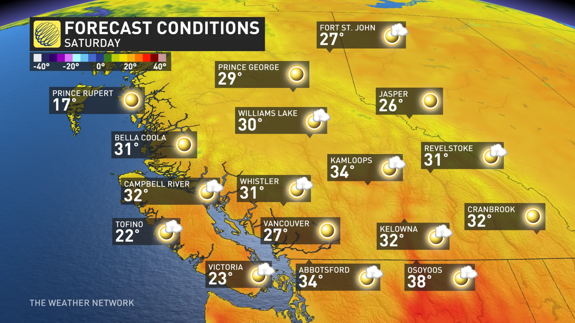 B.C. Saturday temperatures and icons_July 2