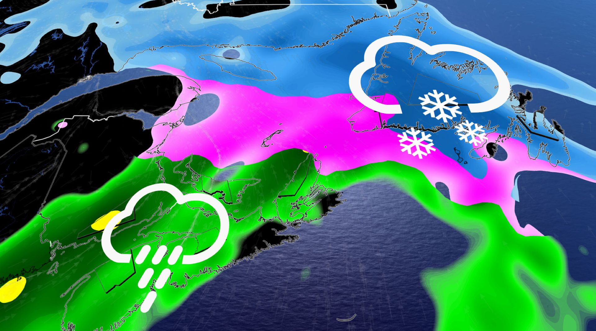 Wintry mix will give way to soggy start to the workweek - The Weather ...