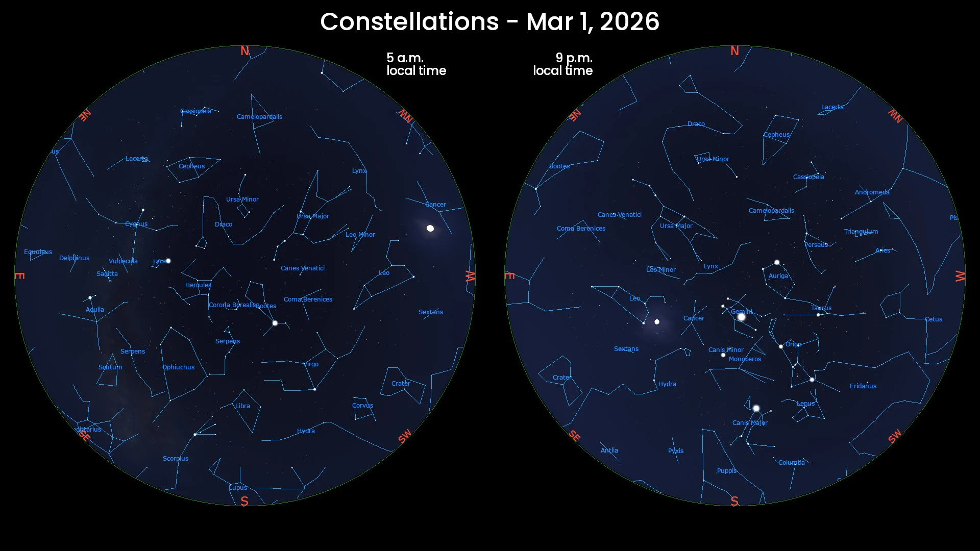 March 1st 2026 Constellations allsky