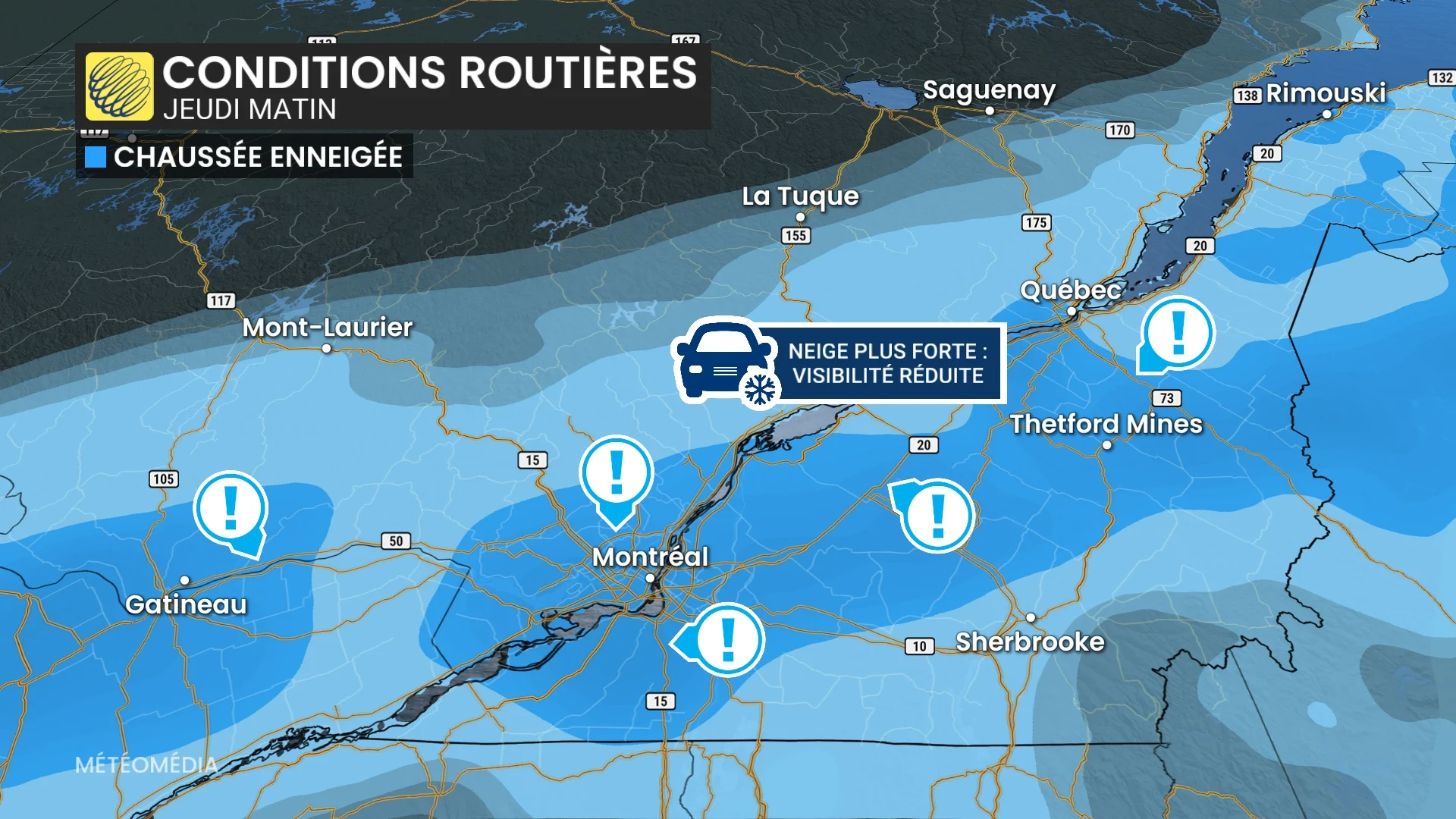 conditions routieres jeudi matin