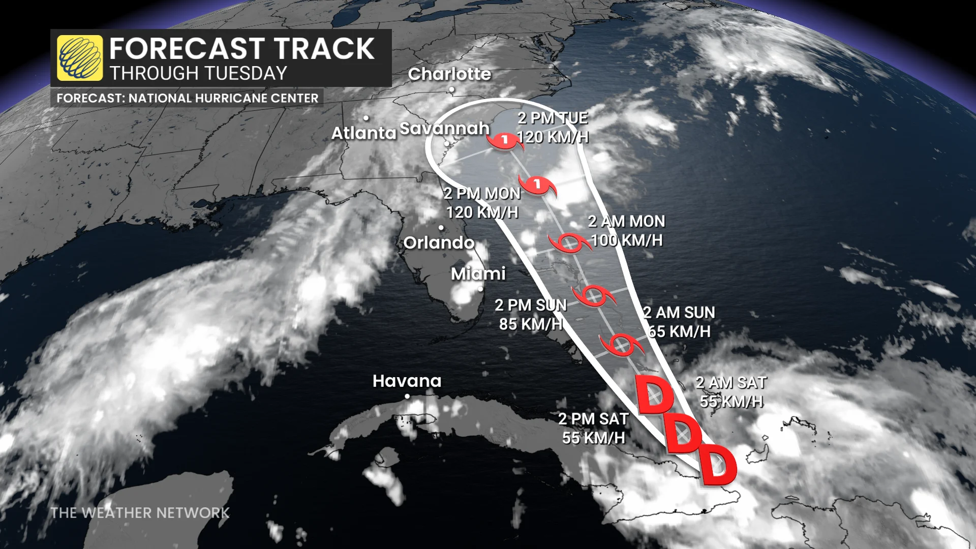 Potential Tropical Cylcone Nine Forecast Track