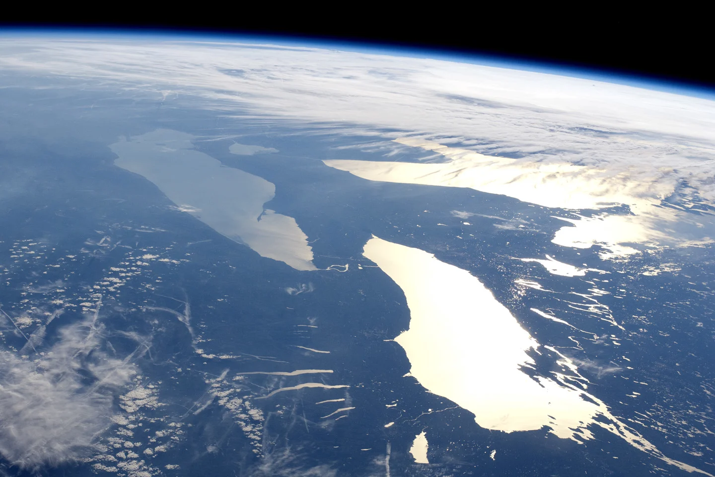 Lake Ontario and Lake Erie from the ISS - ISS031-E-123071 NASA