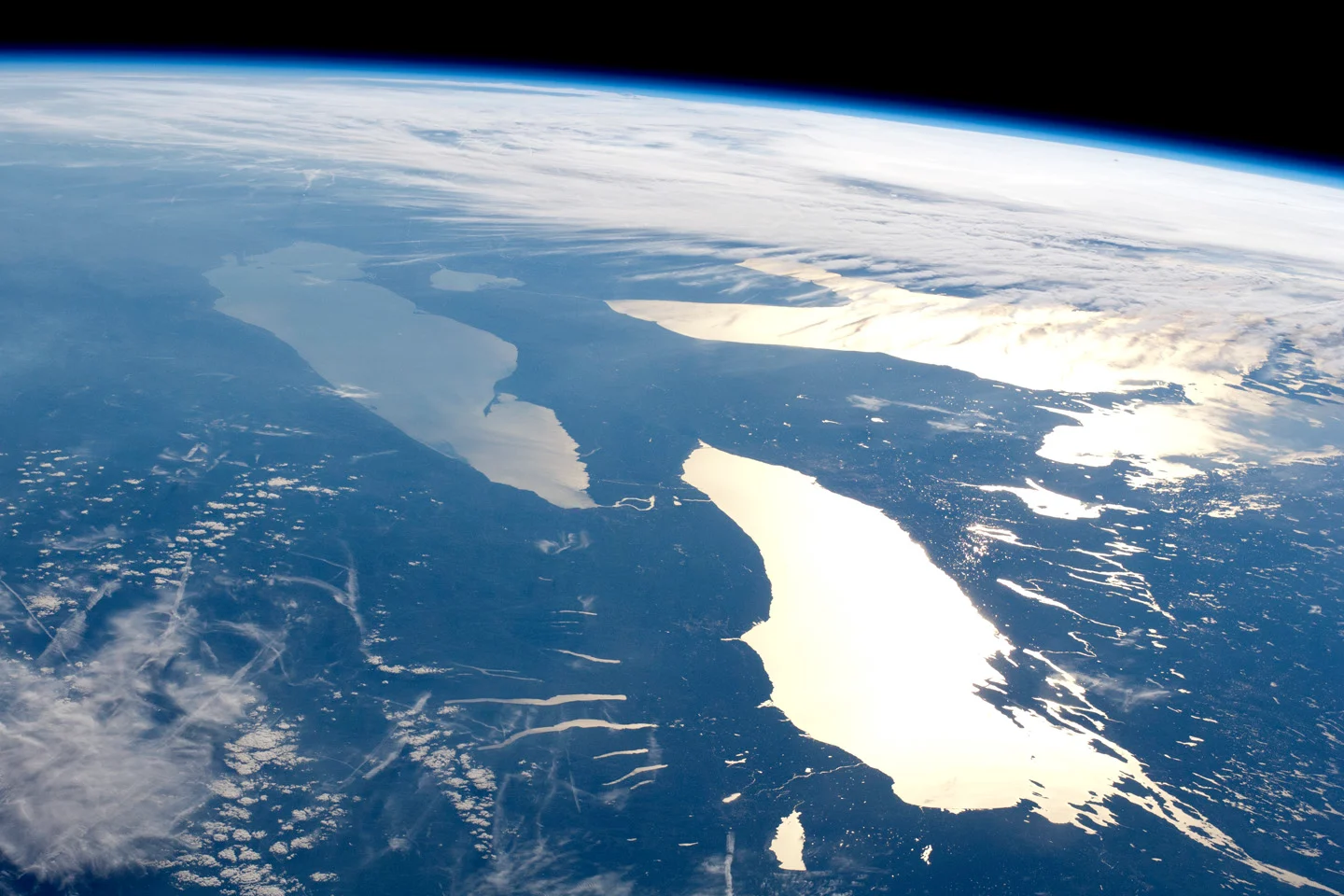 Lake Ontario and Lake Erie from the ISS - ISS031-E-123071 NASA