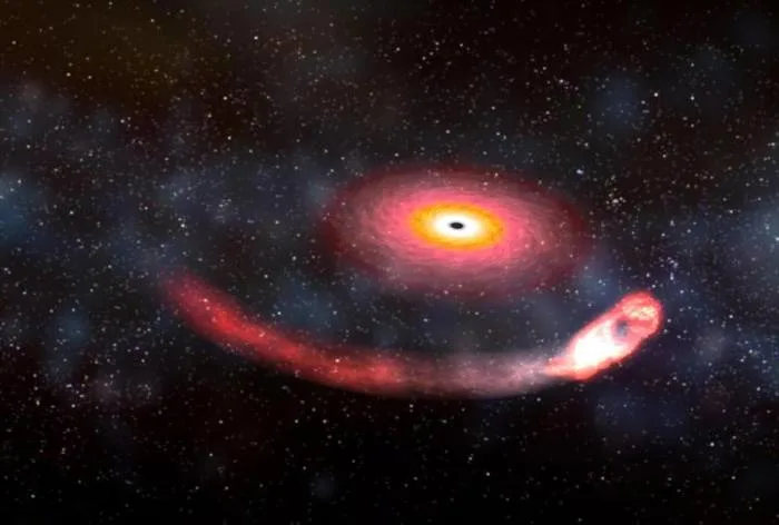 Un trou noir avale une étoile à neutrons