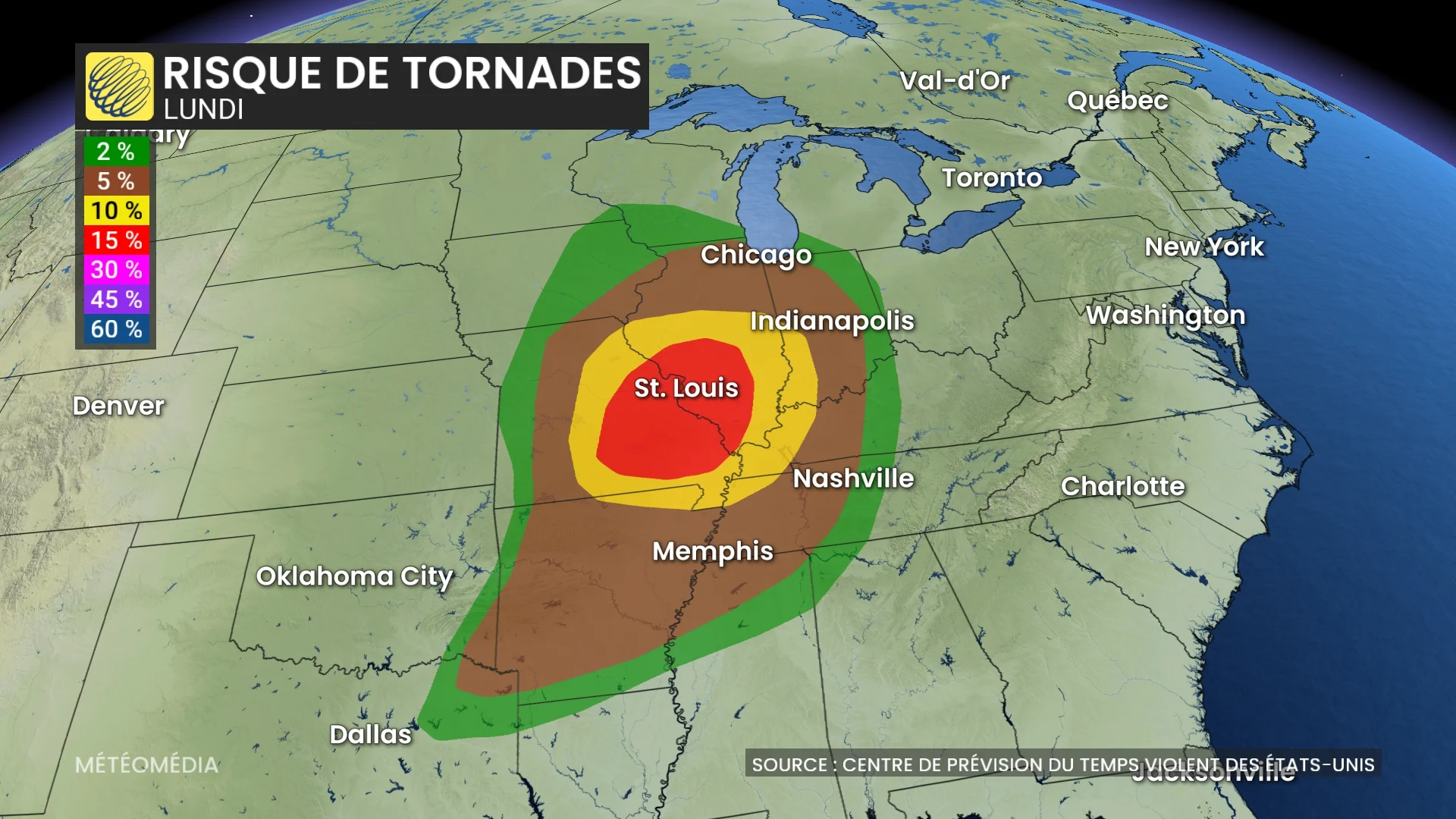 Risque de tornades
