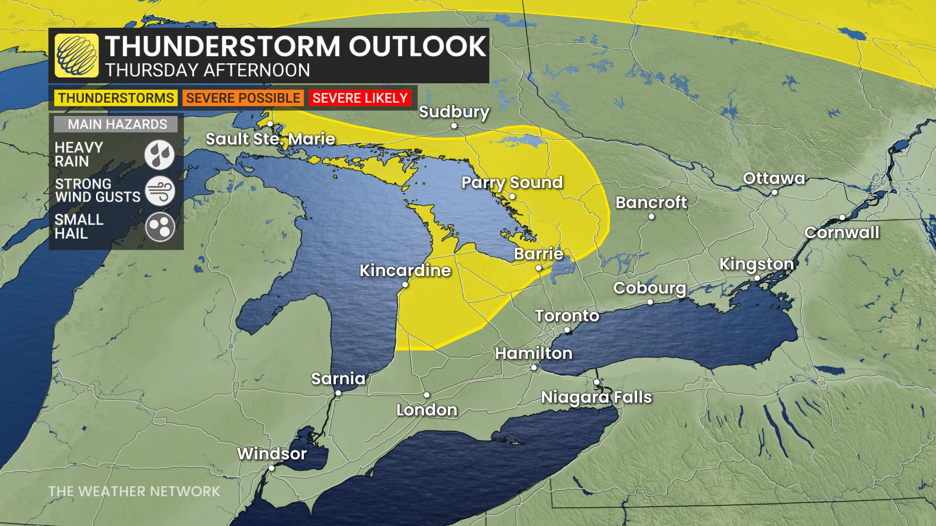 Southern Ontario thunderstorm risk Thursday