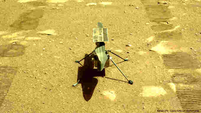Ingenuity-Closeup-MarsHelicopter-Perseverance-Navcam-April5-2021-NASA-JPL-Caltech-SSutherland