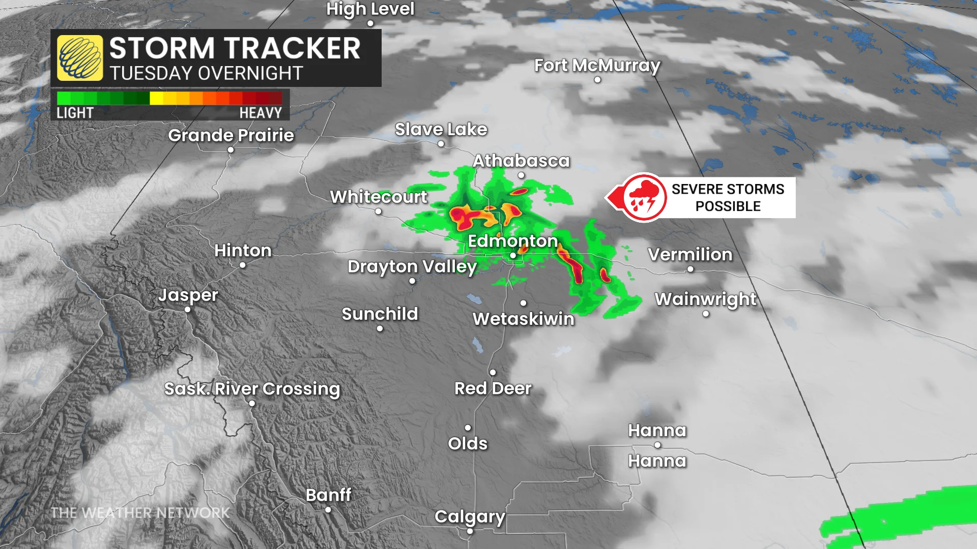 Baron - Alberta Tuesday overnight storm tracker - July 14