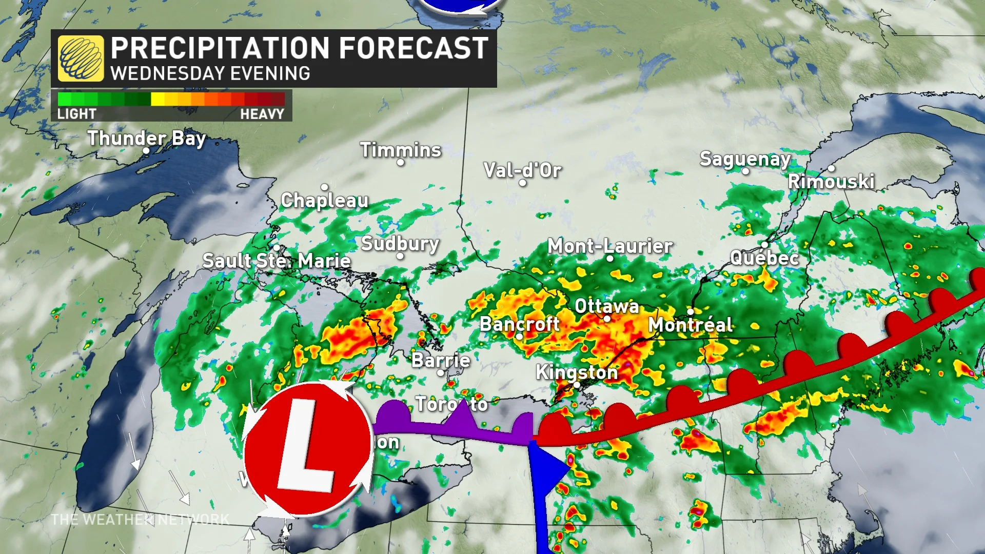 Baron - Wednesday evening precip - July 9