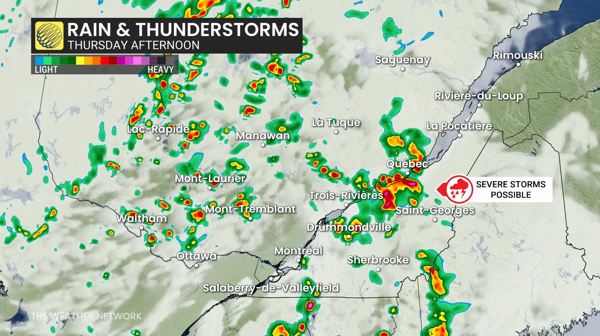 Baron - ONQC rain and thunderstorms Thursday afternoon - Aug27
