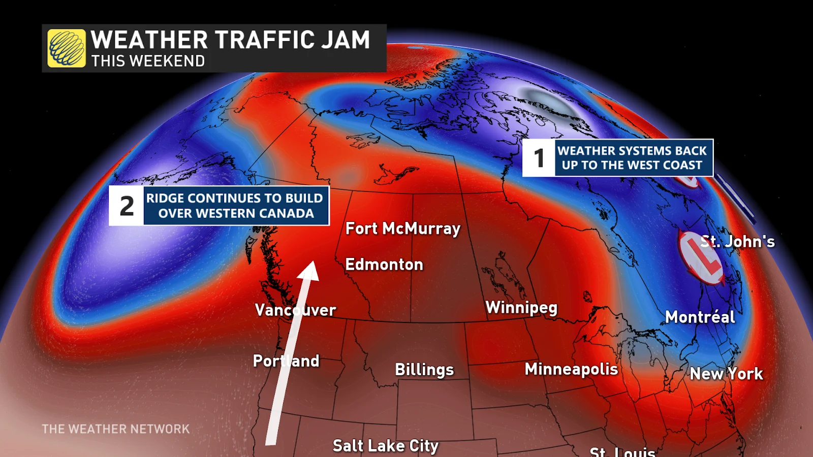 Blocking pattern Western Canada