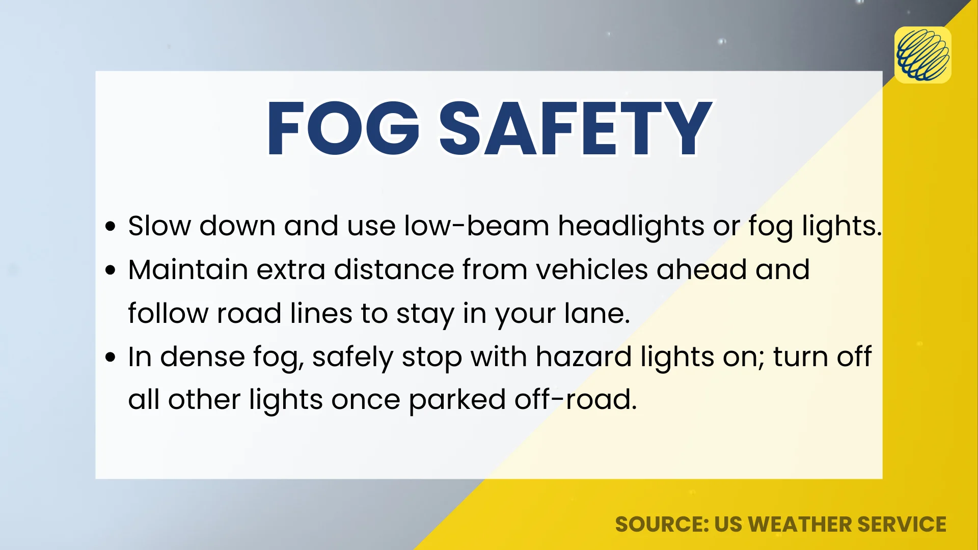 GRAPHIC - fog safety