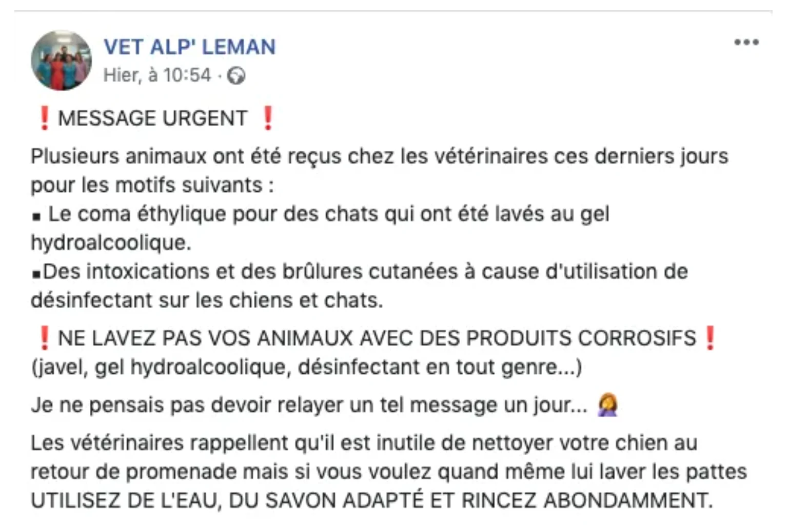 vet alp leman_capture écran FB