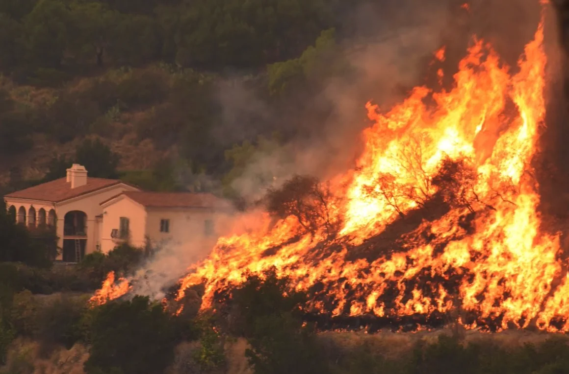 california home flames