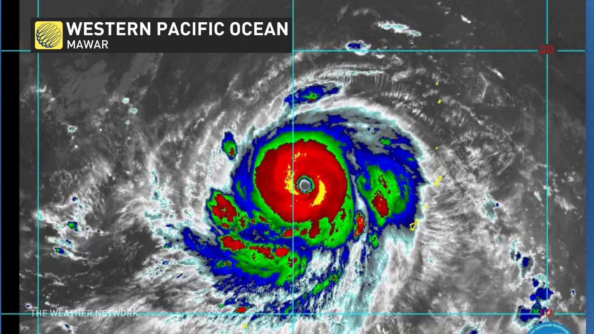 Super Typhoon Mawar satellite image 2023