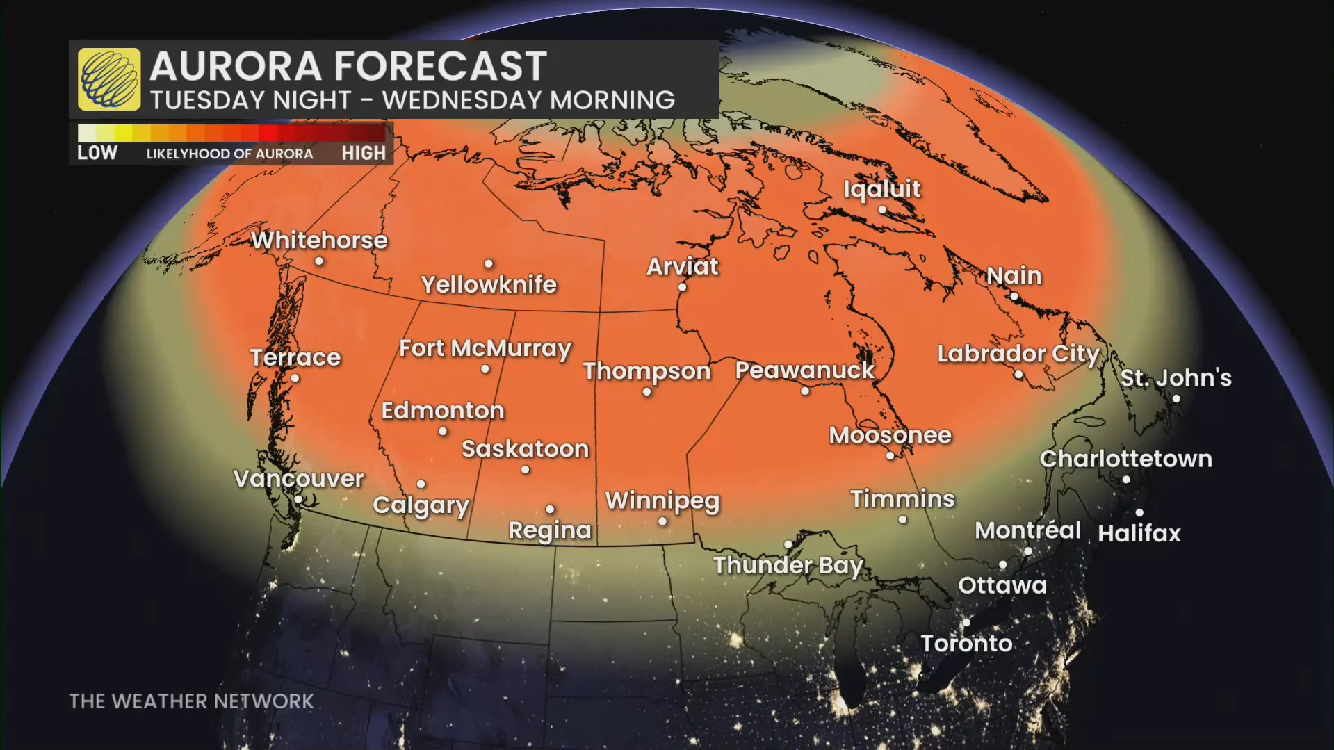 G2 Aurora Visibility April 22-23 2025