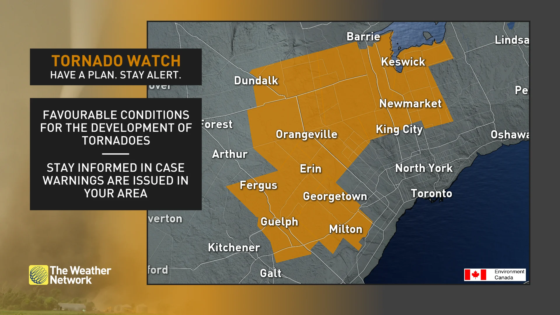 southern Ontario tornado watch 5pm August 17 2024