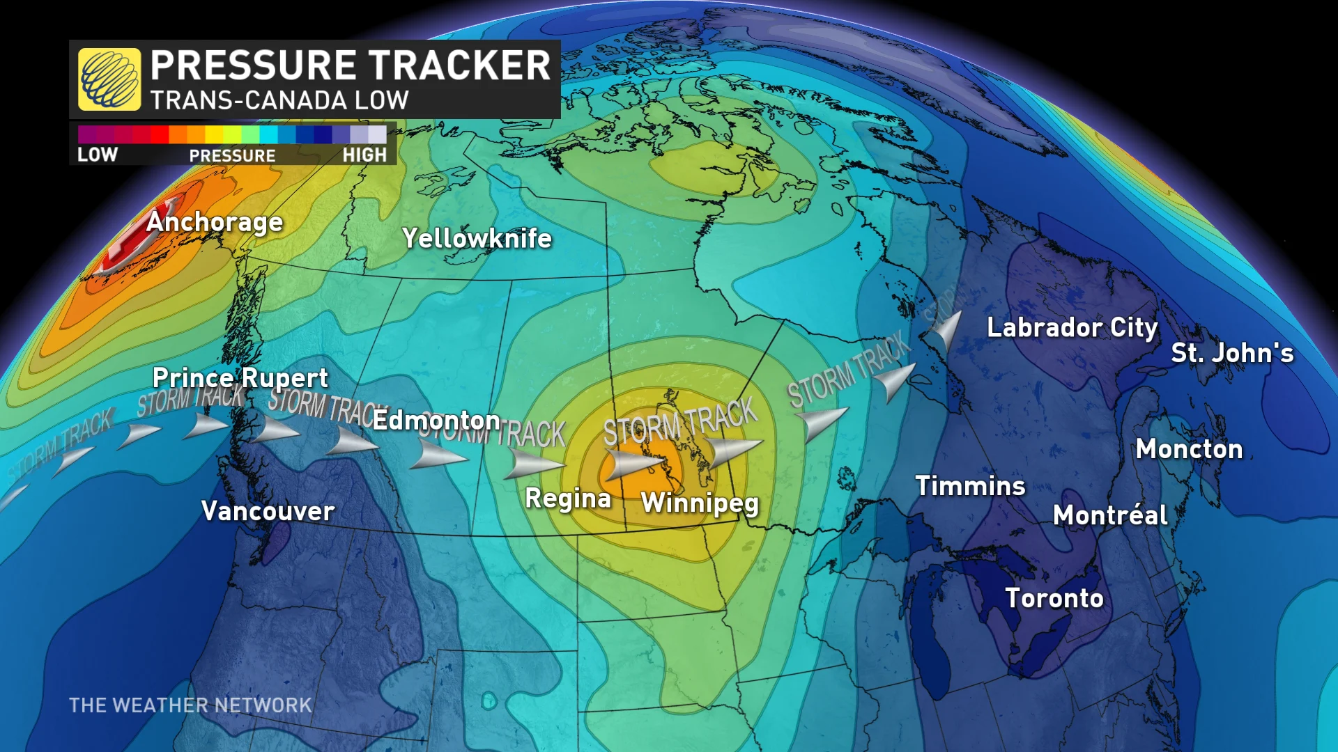 Cross Country Low Pressure Tracker