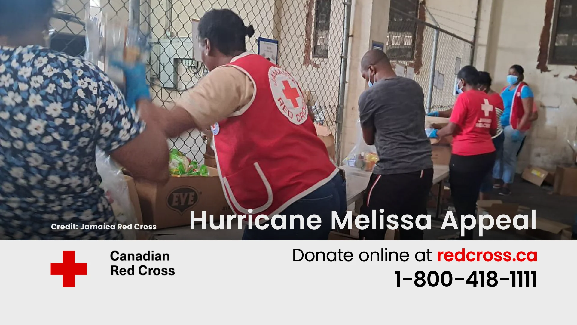 Red Cross Hurricane Melissa appeal