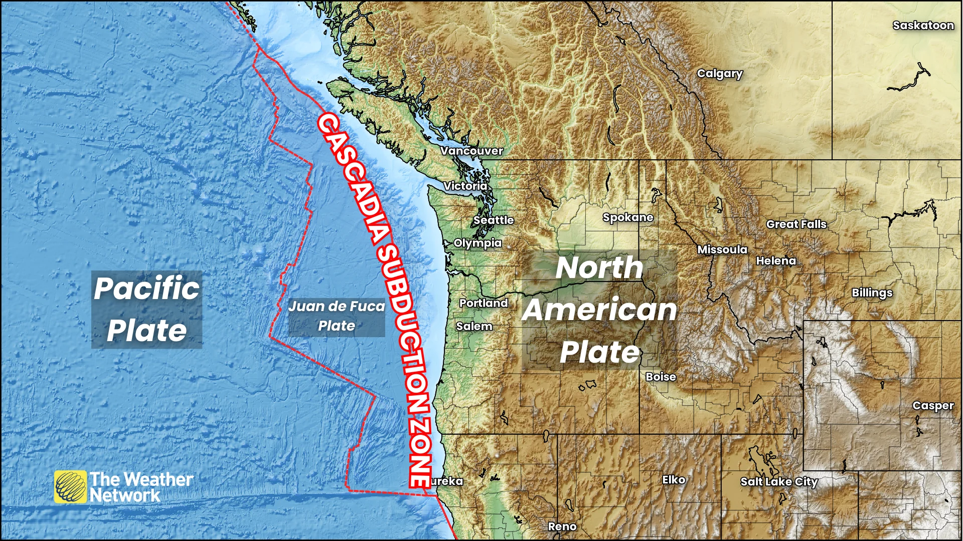 Cascadia Subduction Zone Map