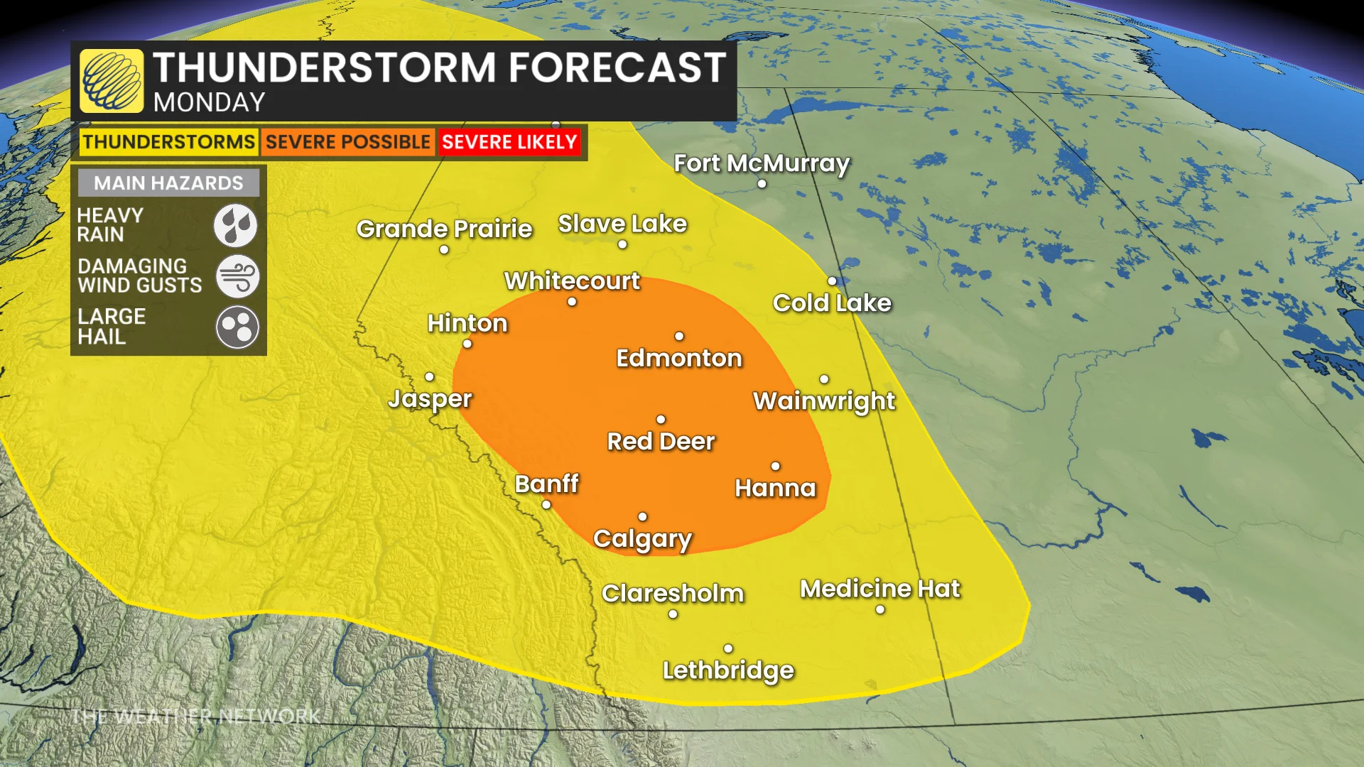 Baron - Alberta storm risk Monday - Aug 10