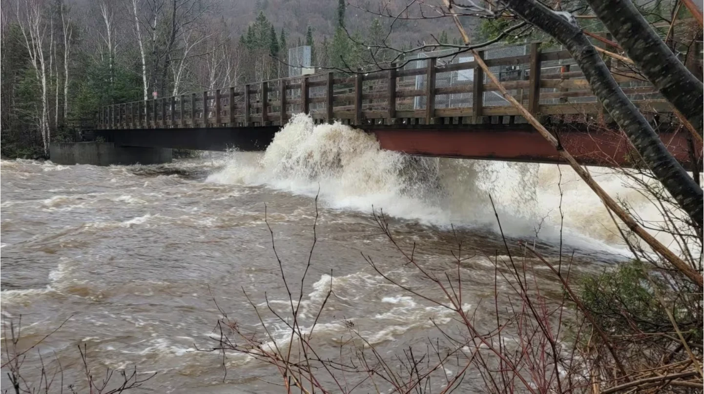 CBC: Residents of Sainte-Brigitte-de-Laval had to leave their homes Monday due to the risk of major flooding of the Montmorency River, which swells easily. (Sainte-Brigitte-de-Laval/Facebook)
