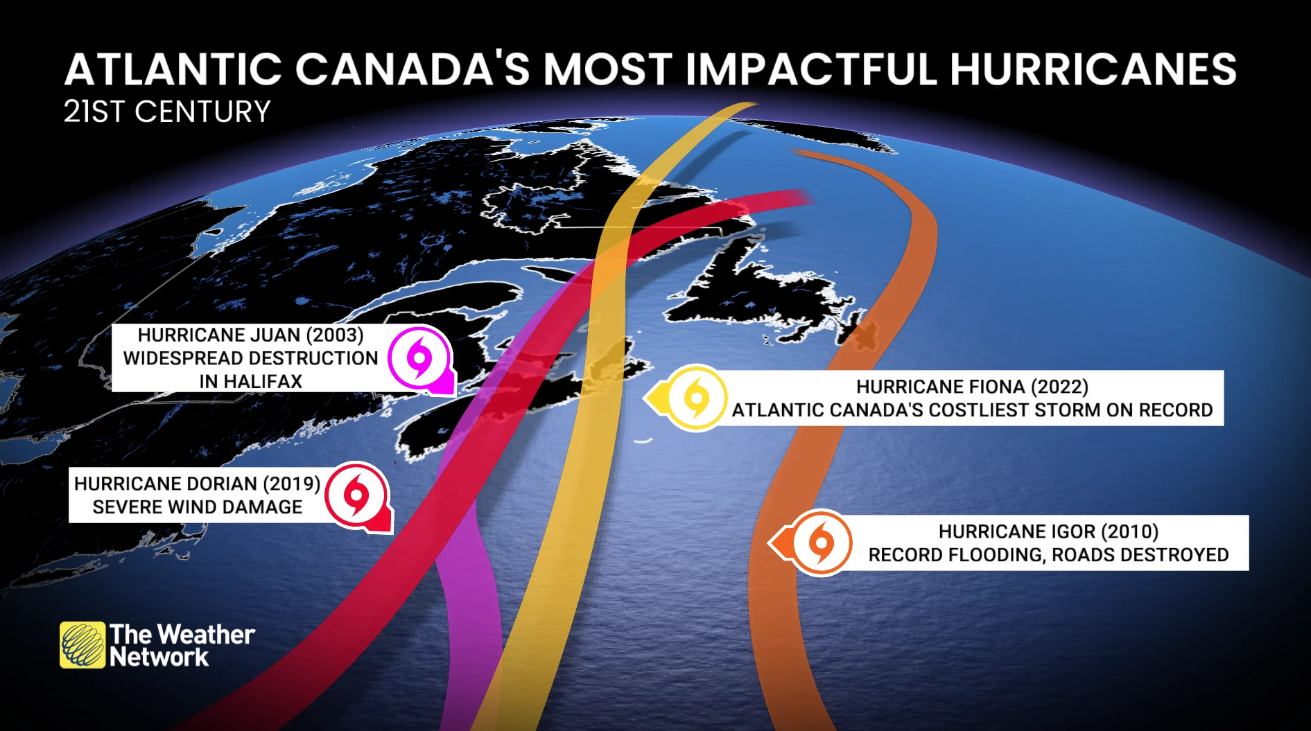 Atlantic Canada's most impactful hurricanes 21st century