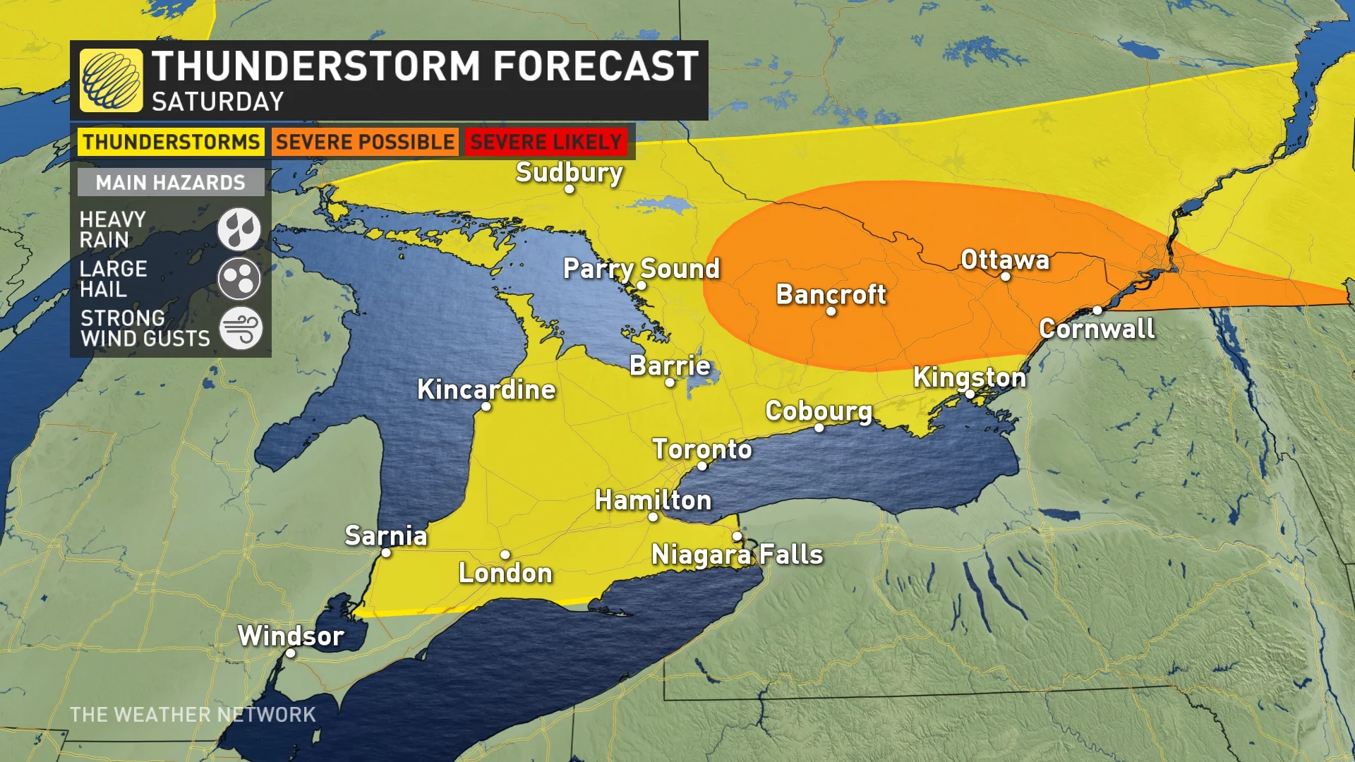 Ontario storm risk map Saturday_July 6