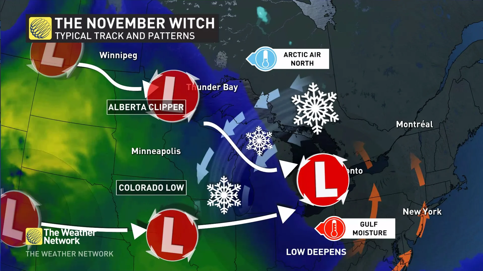 Explainer: Witch of November typical weather pattern (The Weather Network)
