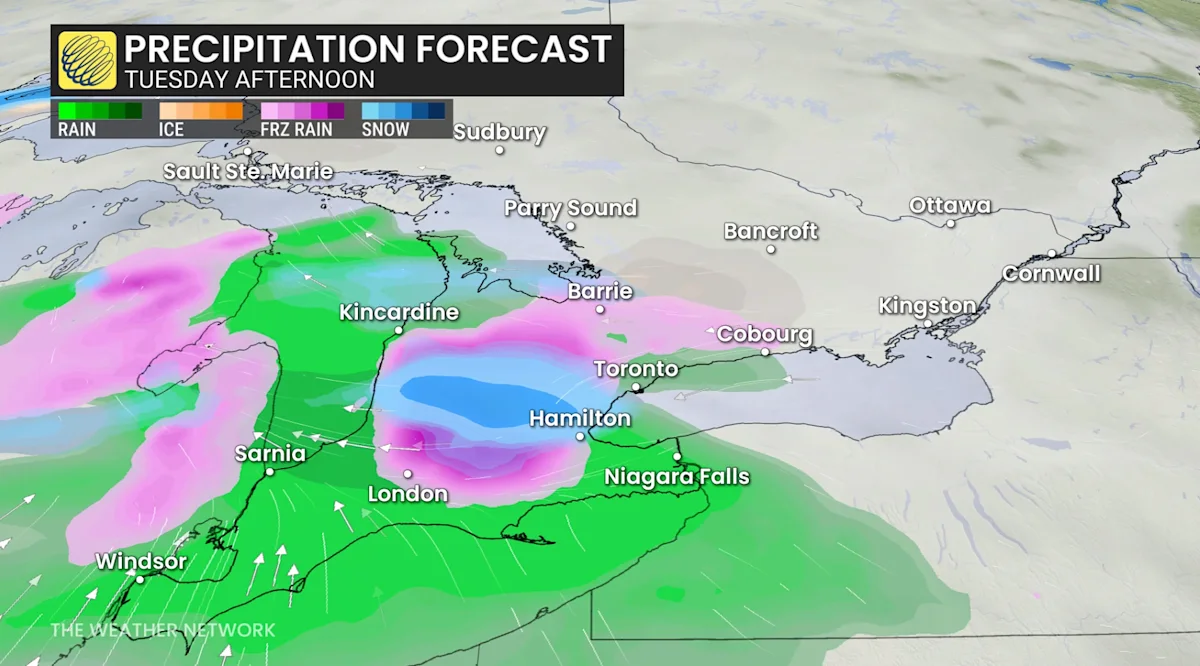 Snow impacts Ontario travel Monday, freezing rain expected next - The ...