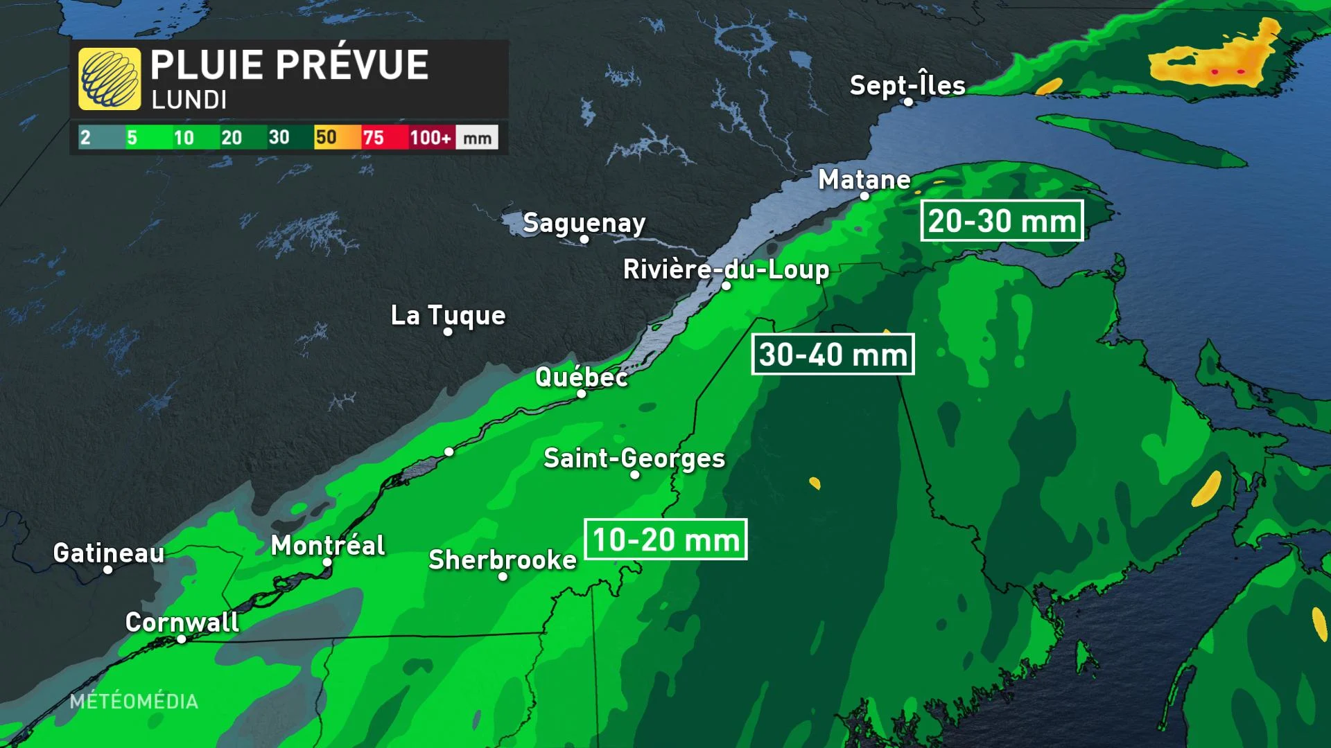 pluie prevue