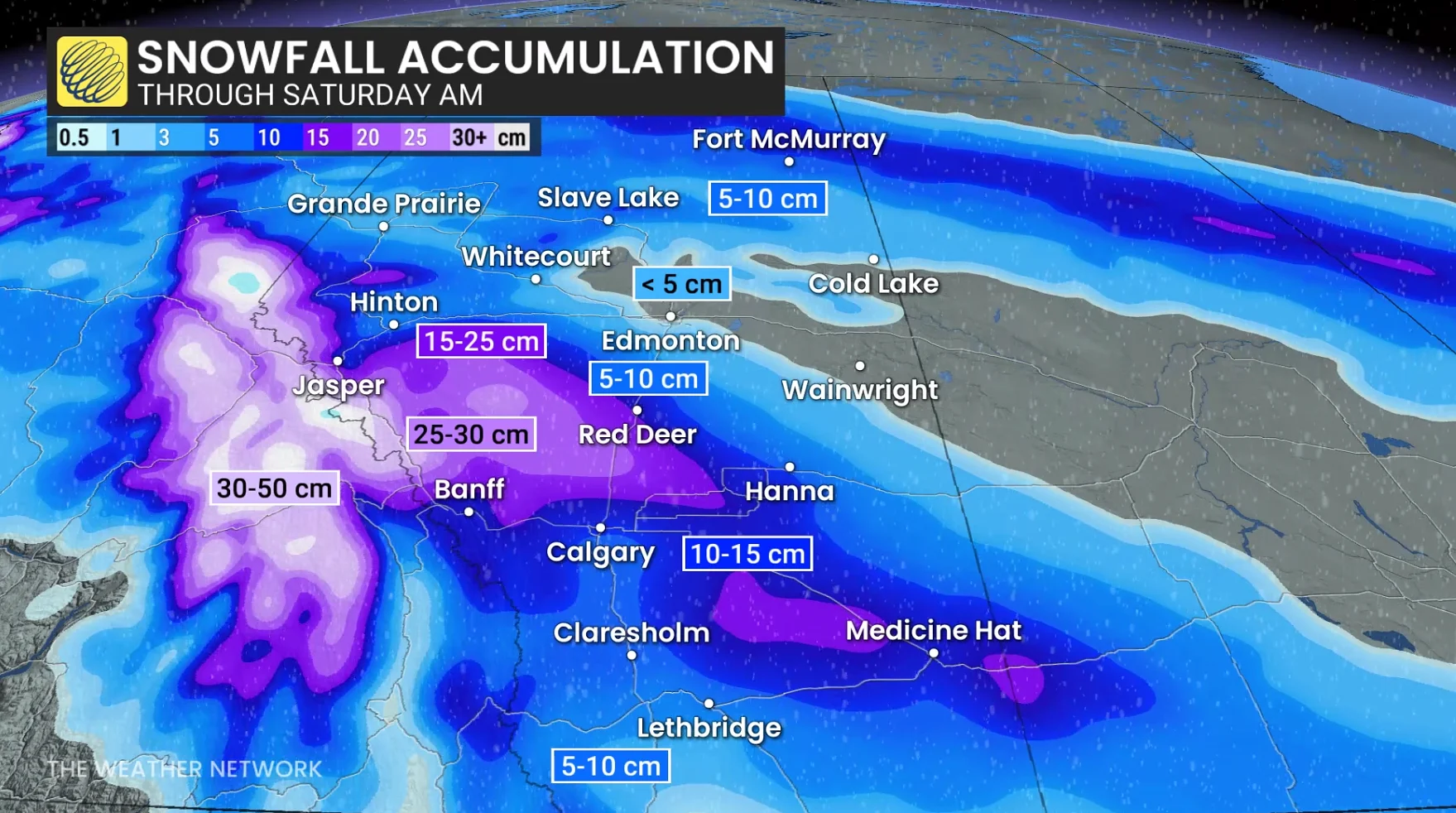 Alberta Snowfall Accumulation
