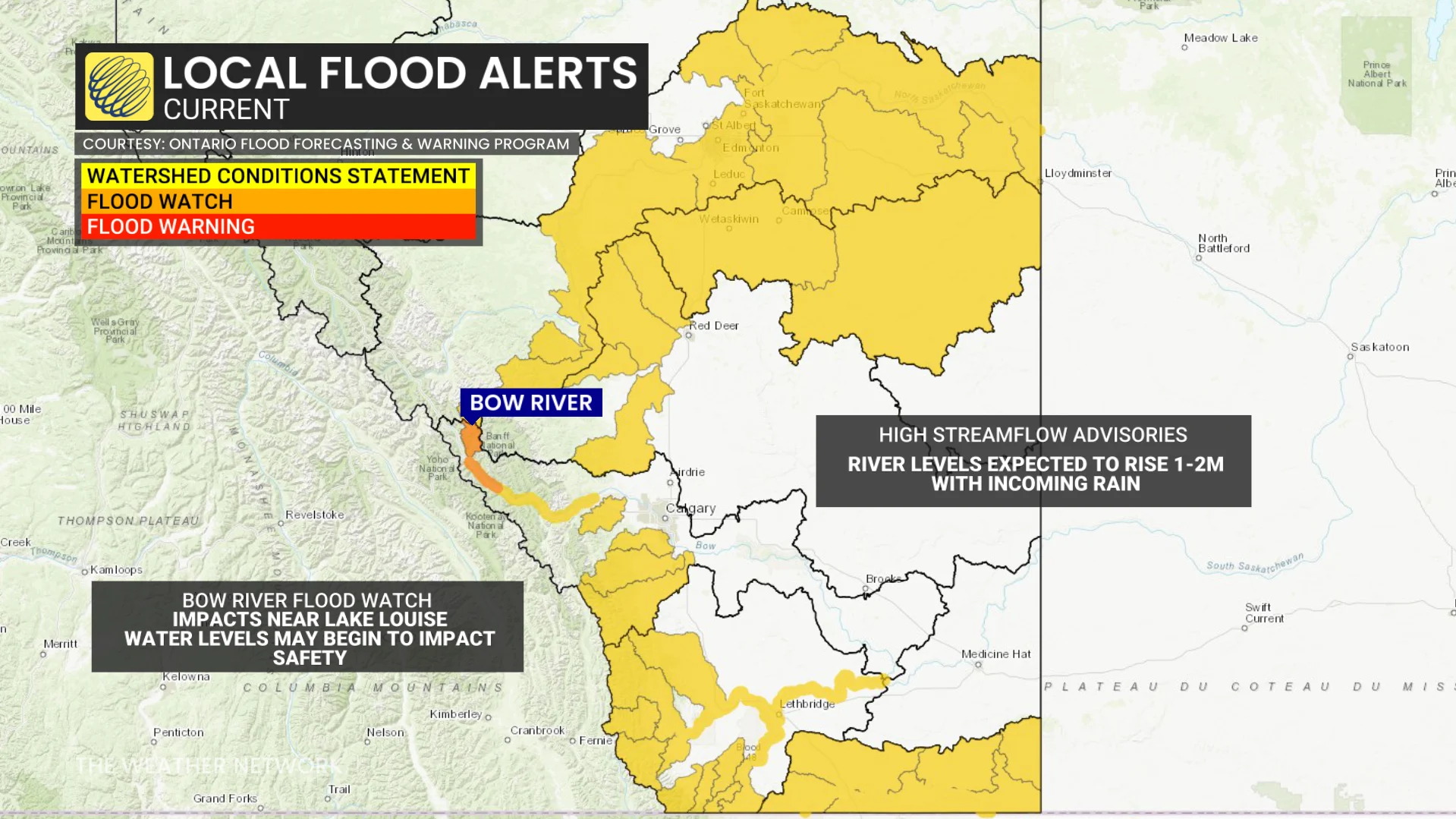 Alberta local flood alerts June 1