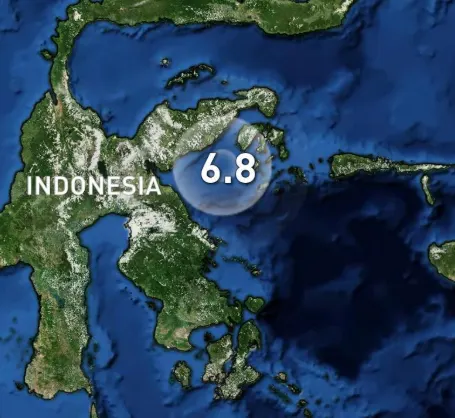 Indonesia: M6.8 earthquake triggers brief tsunami warning