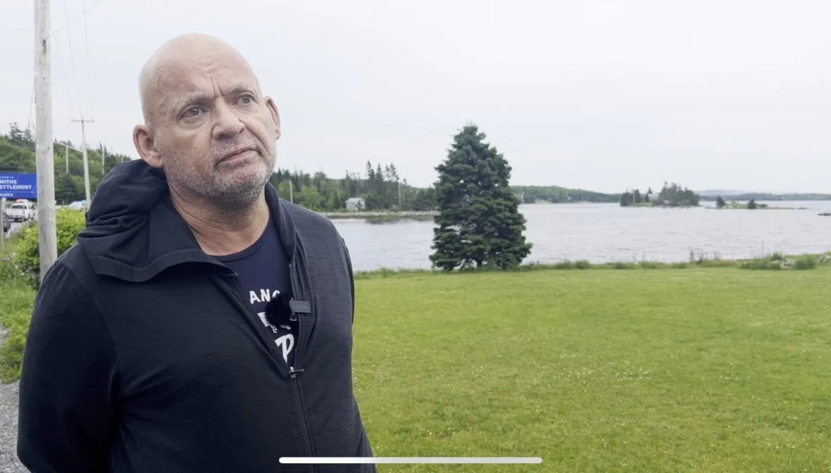 CBC Mike Palmer lives in the area affected by the evacuation order. He says he feels helpless because he can't re-enter his home while his partner gathers necessities to leave. (CBC)