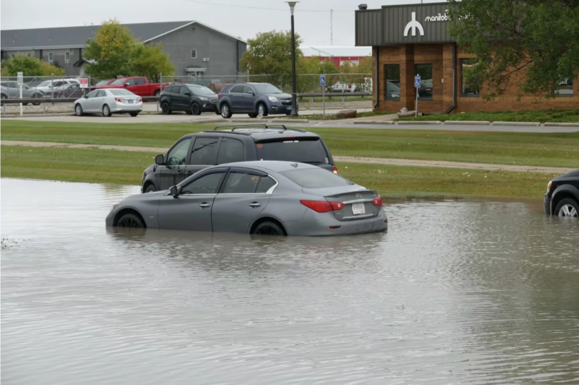 CBC: Some roads in Steinbach were still flooded on Tuesday. (Jeff Stapleton/CBC)