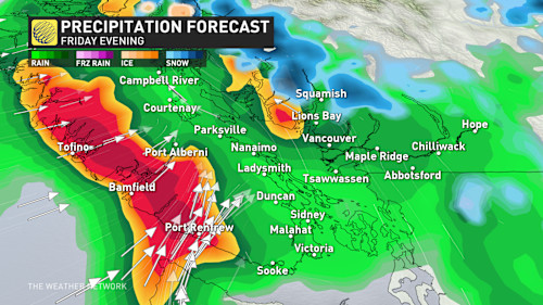 Atmospheric River Aims 100+ Mm Of Flooding Rains At B.C.'s South Coast ...