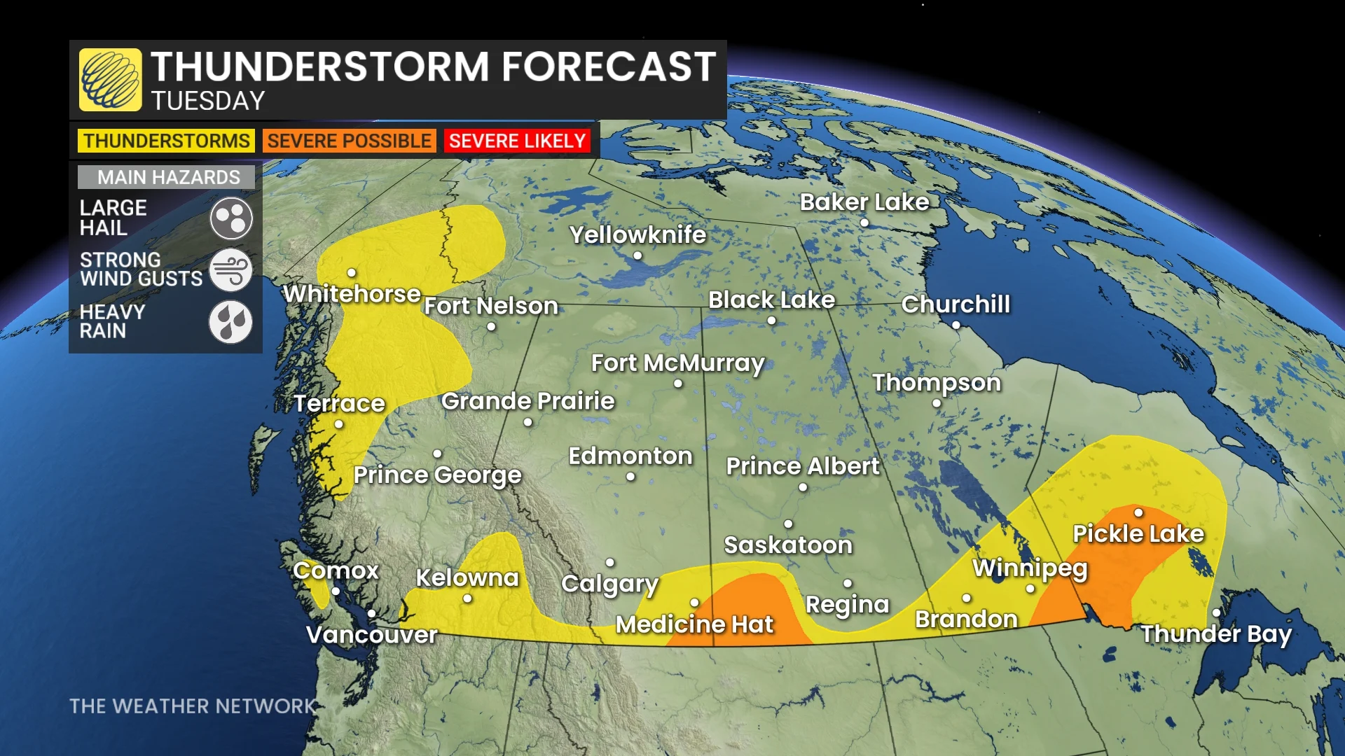 Barron - 0721 Tuesday Prairies Thunderstorm Forecast