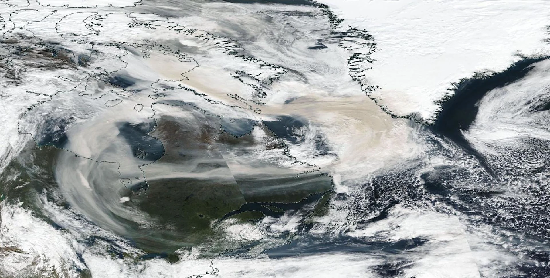 Wildfire smoke satellite imagery/NASA