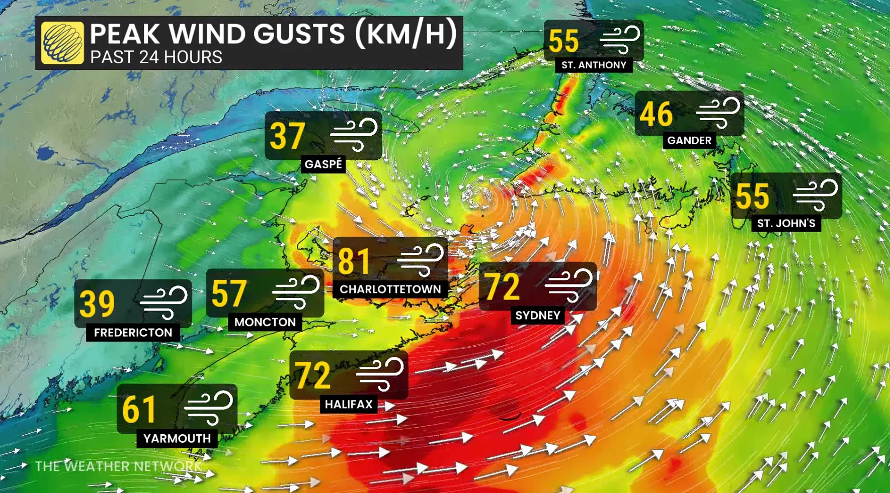 May, Storm, Nor'Easter, Atlantic. Canada, May 04, 2026. (The Weather Network/Kelly Sonnenburg)
